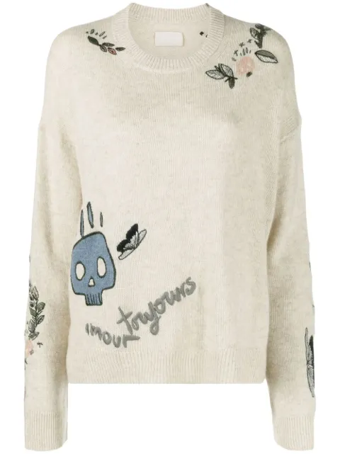Zadig&Voltaire embroidered cashmere jumper
