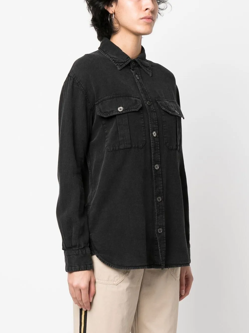 Zadig & Voltaire Teros Hemd Mit Logo-stickerei In Black