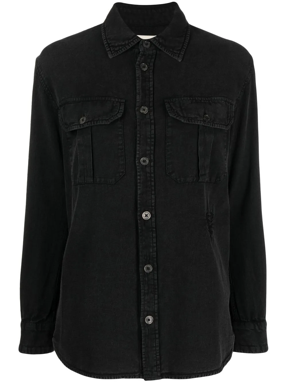 

Zadig&Voltaire Teros logo-embroidered shirt - Black