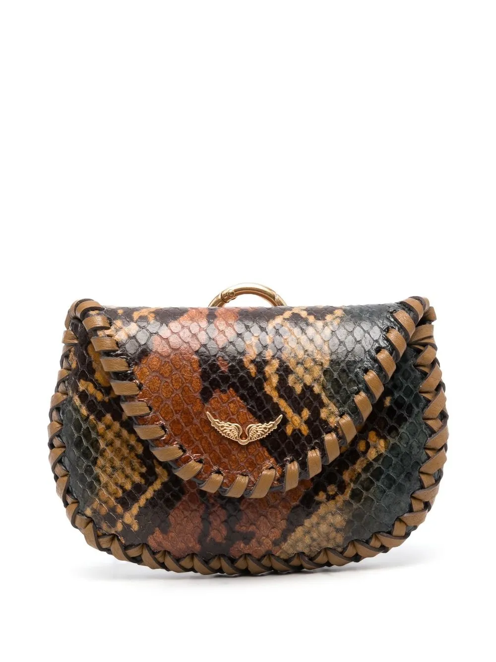 

Zadig&Voltaire snakeskin-print leather wallet - Brown