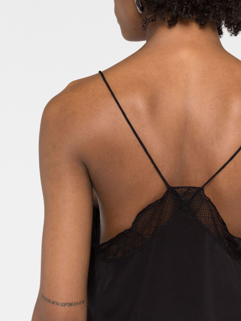 Shop Zadig & Voltaire Christy Lace-trim Camisole In Black