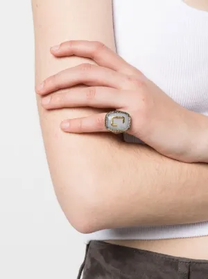 Zadig&Voltaire クリスタル リング Zadig&Voltaire Rock Square Signet Ring | Silver | FARFETCH