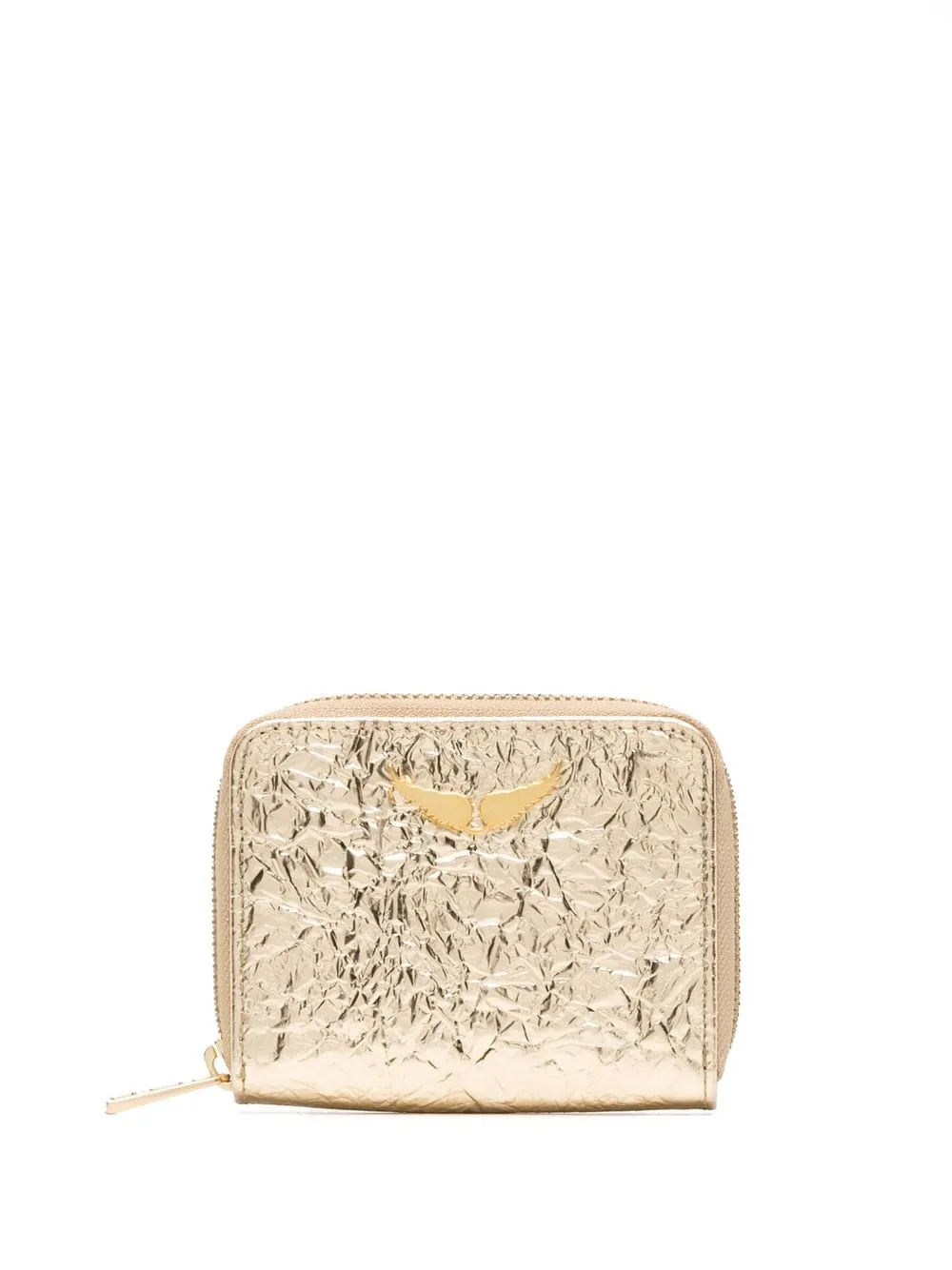 

Zadig&Voltaire ZV mini crinkled wallet - Gold