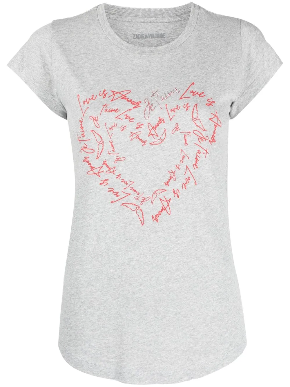 

Zadig&Voltaire Skinny Heart short-sleeve T-shirt - Grey