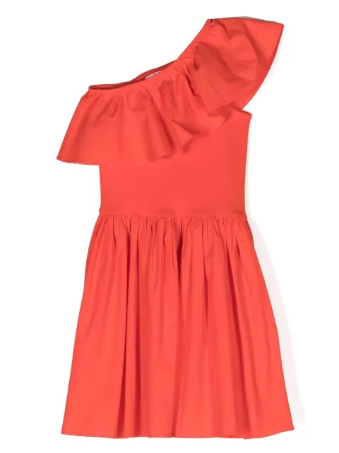 Molo Chloey one-shoulder ruffle-trim dress