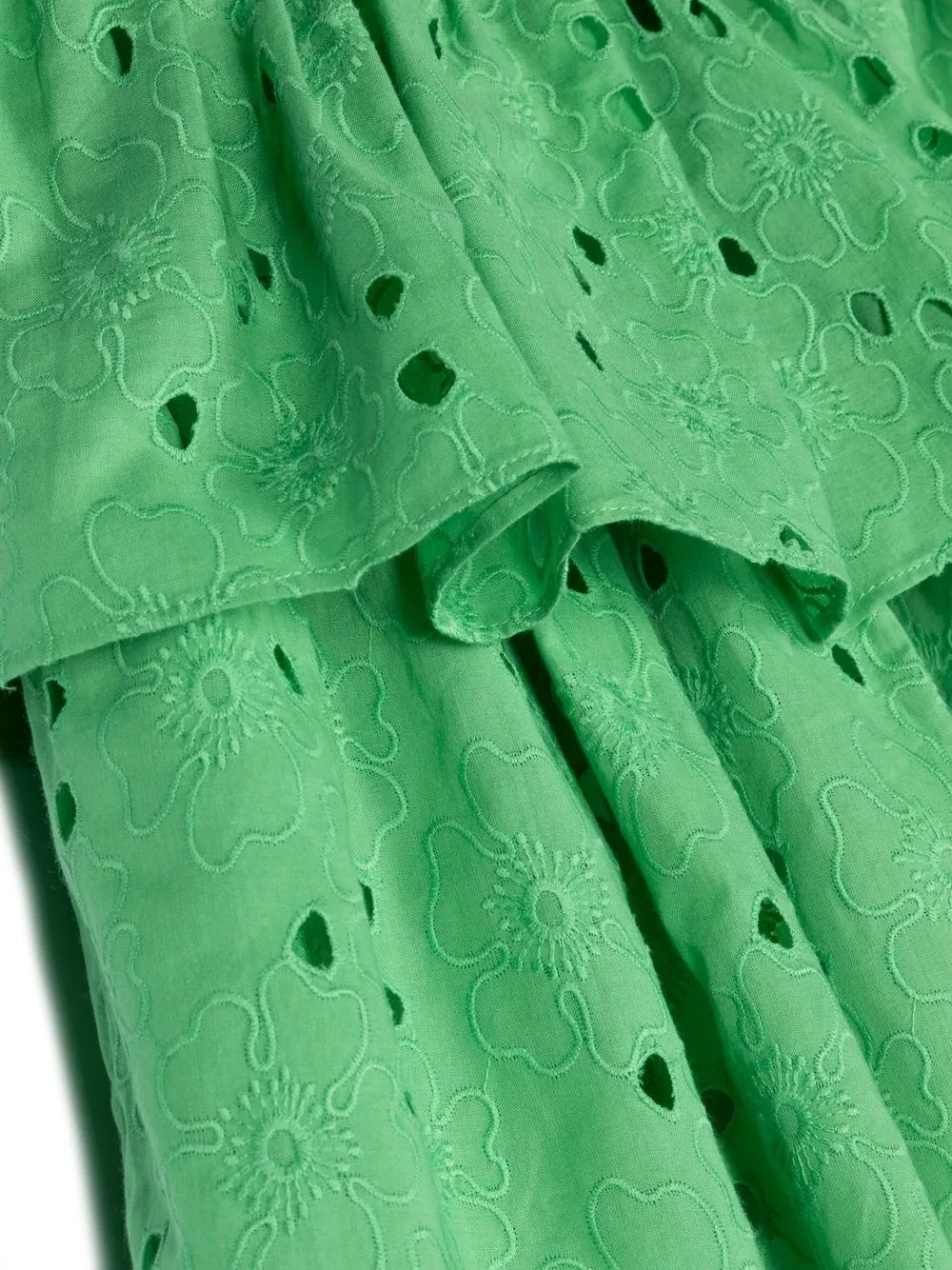 Shop Molo Brigitte Broderie Anglais Skirt In Green