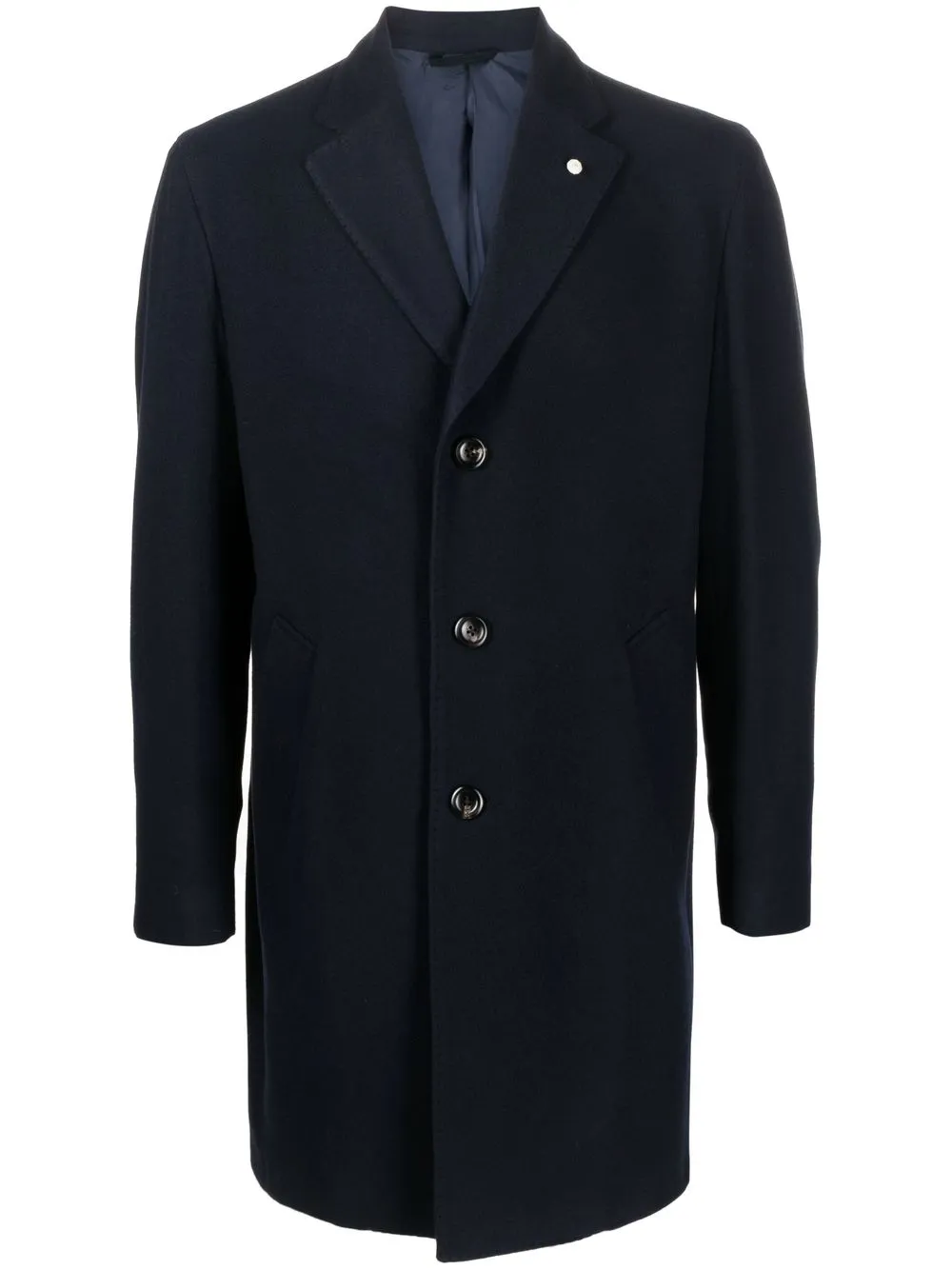 

LUIGI BIANCHI MANTOVA single-breasted wool coat - Blue
