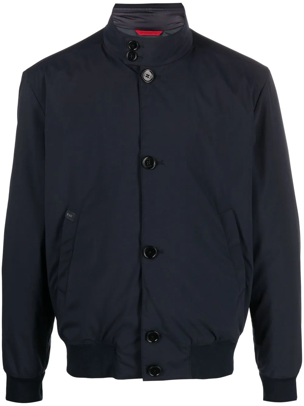 

Fay button-up bomber jacket - Blue