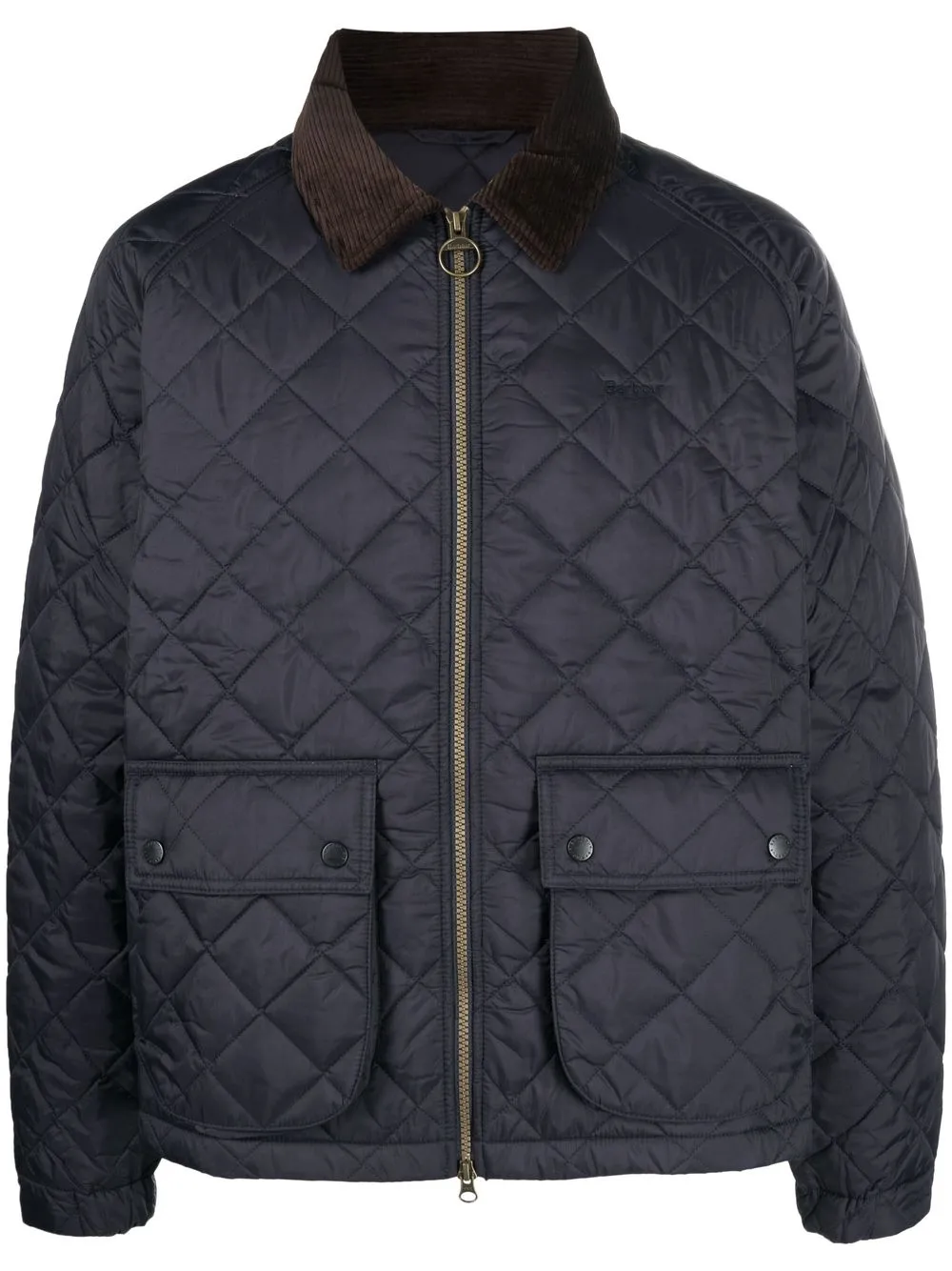 

Barbour quilted zip-up shirt jacket - Blue
