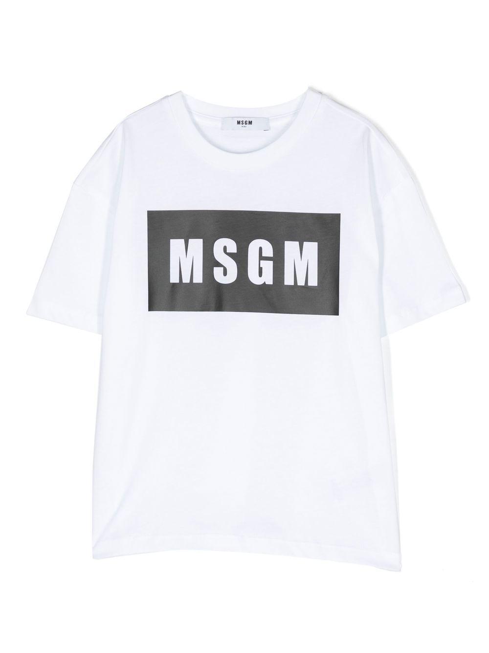 

MSGM Kids playera con logo estampado - Blanco