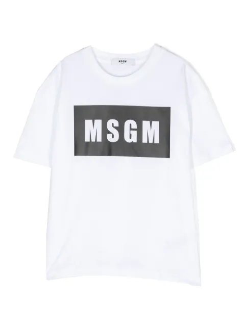 MSGM Kids logo-print cotton T-shirt