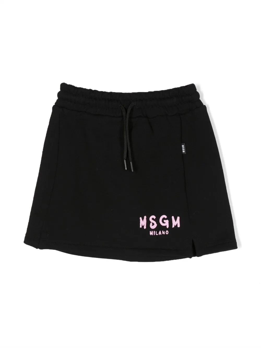 

MSGM Kids falda con logo estampado - Negro