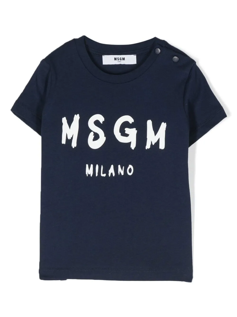 

MSGM Kids logo-print detail T-shirt - Blue
