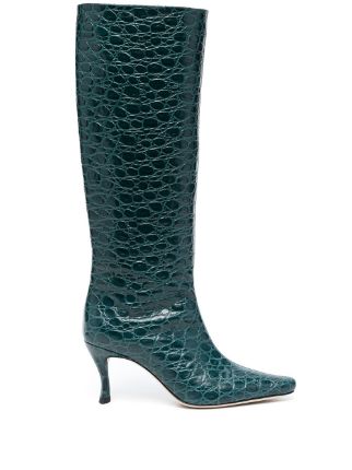 Green crocodile clearance boots