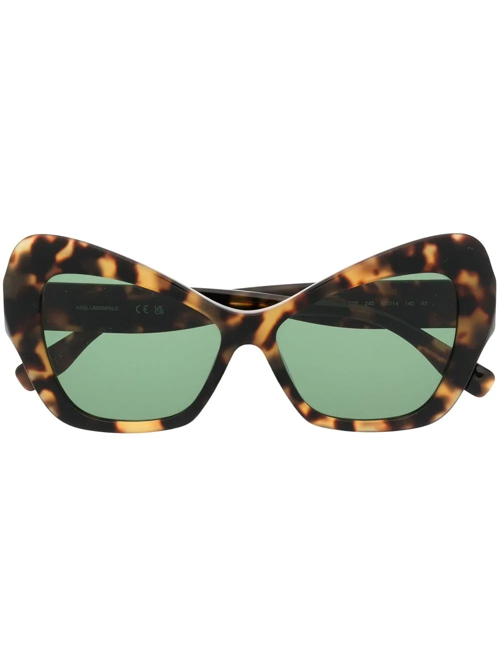 

Karl Lagerfeld lentes de sol con armazón cat eye oversize - Marrón