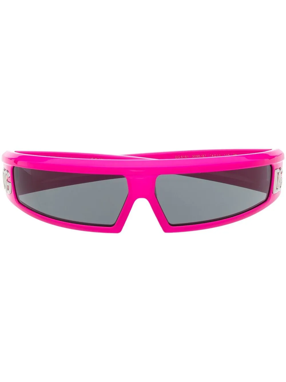 

Dolce & Gabbana Eyewear logo-detail rectangle-frame sunglasses - Pink