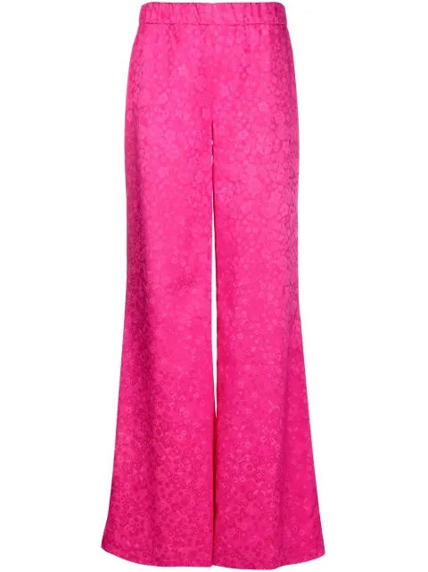 P.A.R.O.S.H. pantalones anchos con motivo floral en jacquard