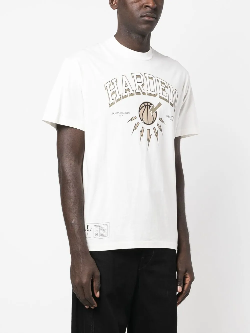  Neil Barrett Camiseta Con Logo Estampado De Neil Barret X James Harden - Blanco 