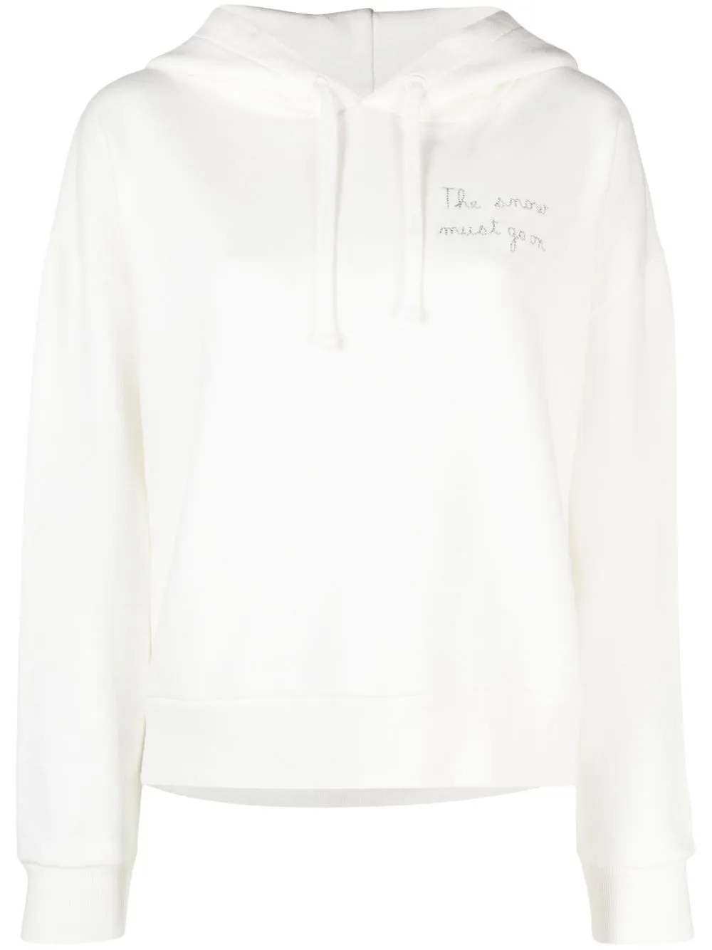 

MC2 Saint Barth Mindy slogan-embroidered hoodie - White