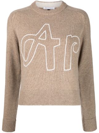 Bella Freud chainstitch embroidered Wool Jumper Farfetch