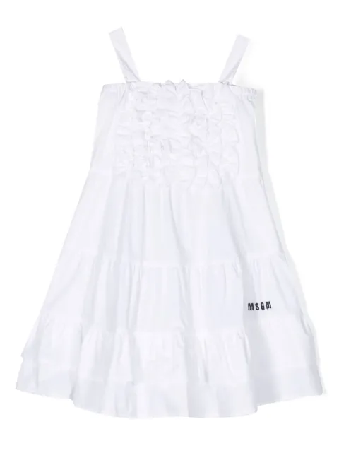MSGM Kids ruffled-detail cotton dress