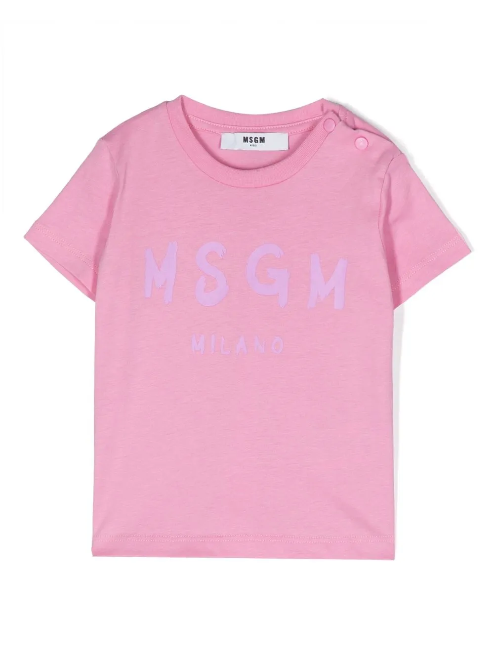 

MSGM Kids logo-print detail T-shirt - Pink