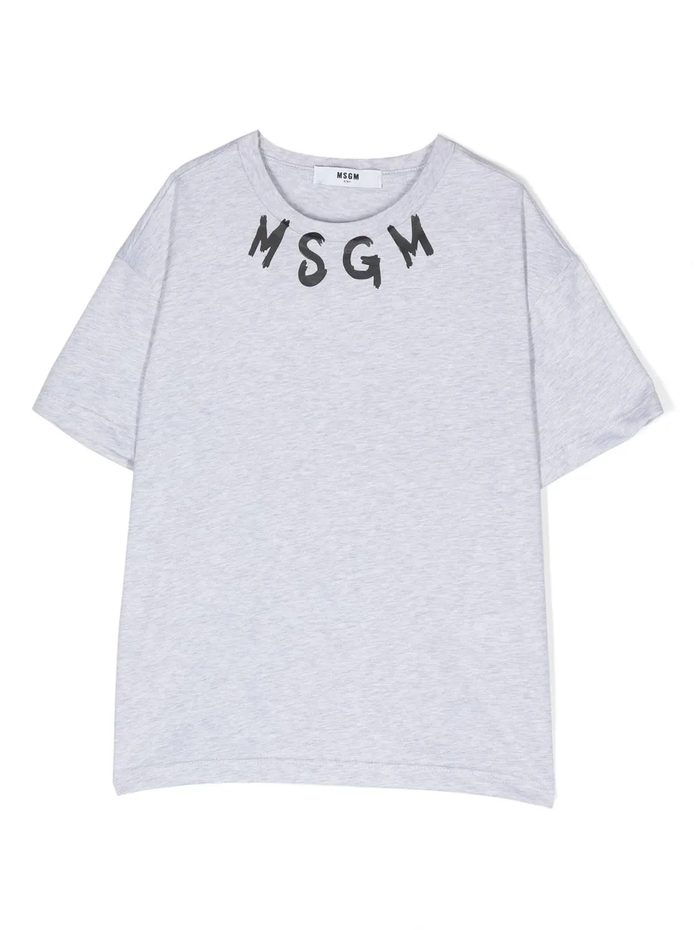 

MSGM Kids logo-print detail T-shirt - Grey