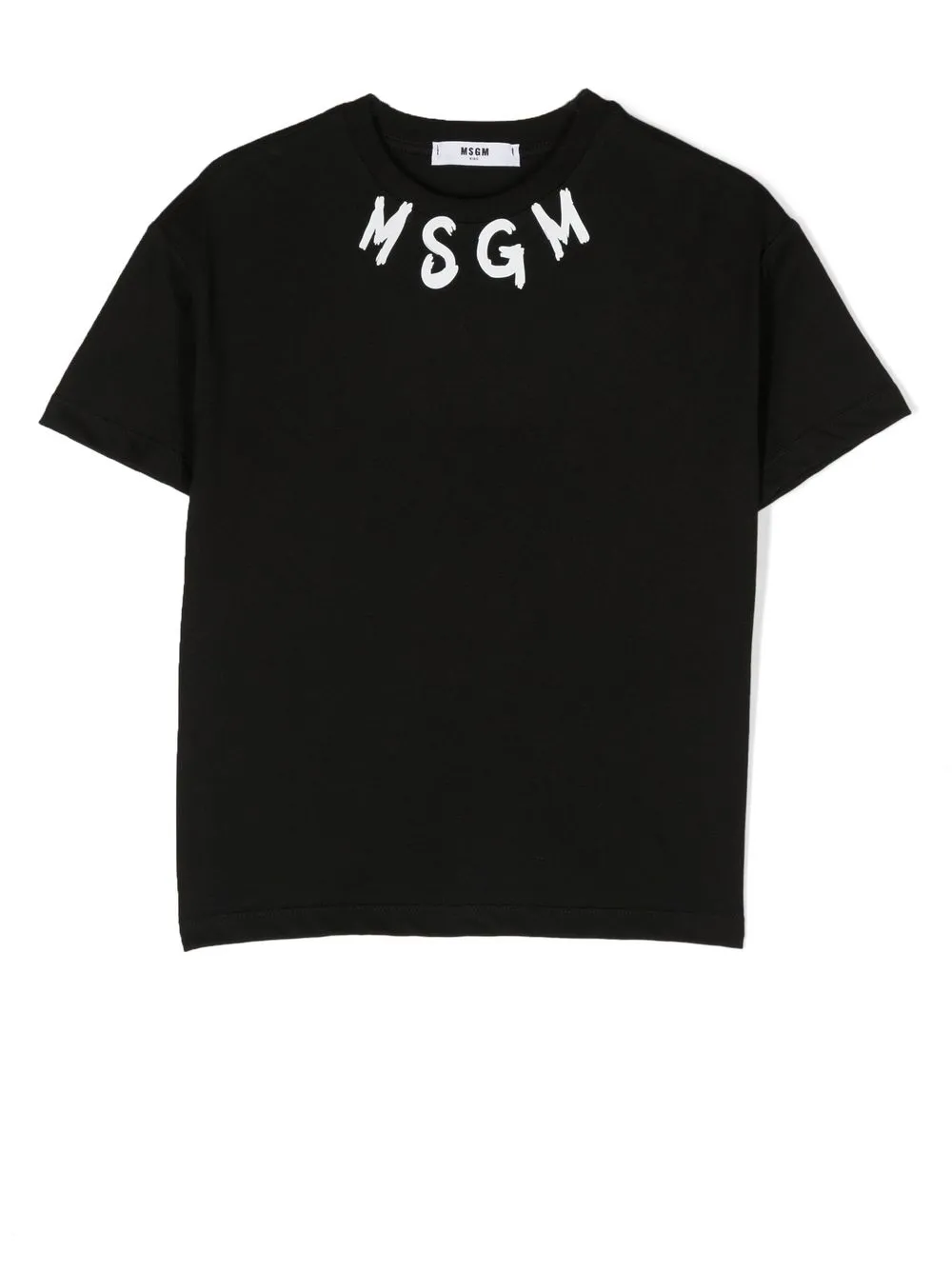 

MSGM Kids playera con logo estampado - Negro