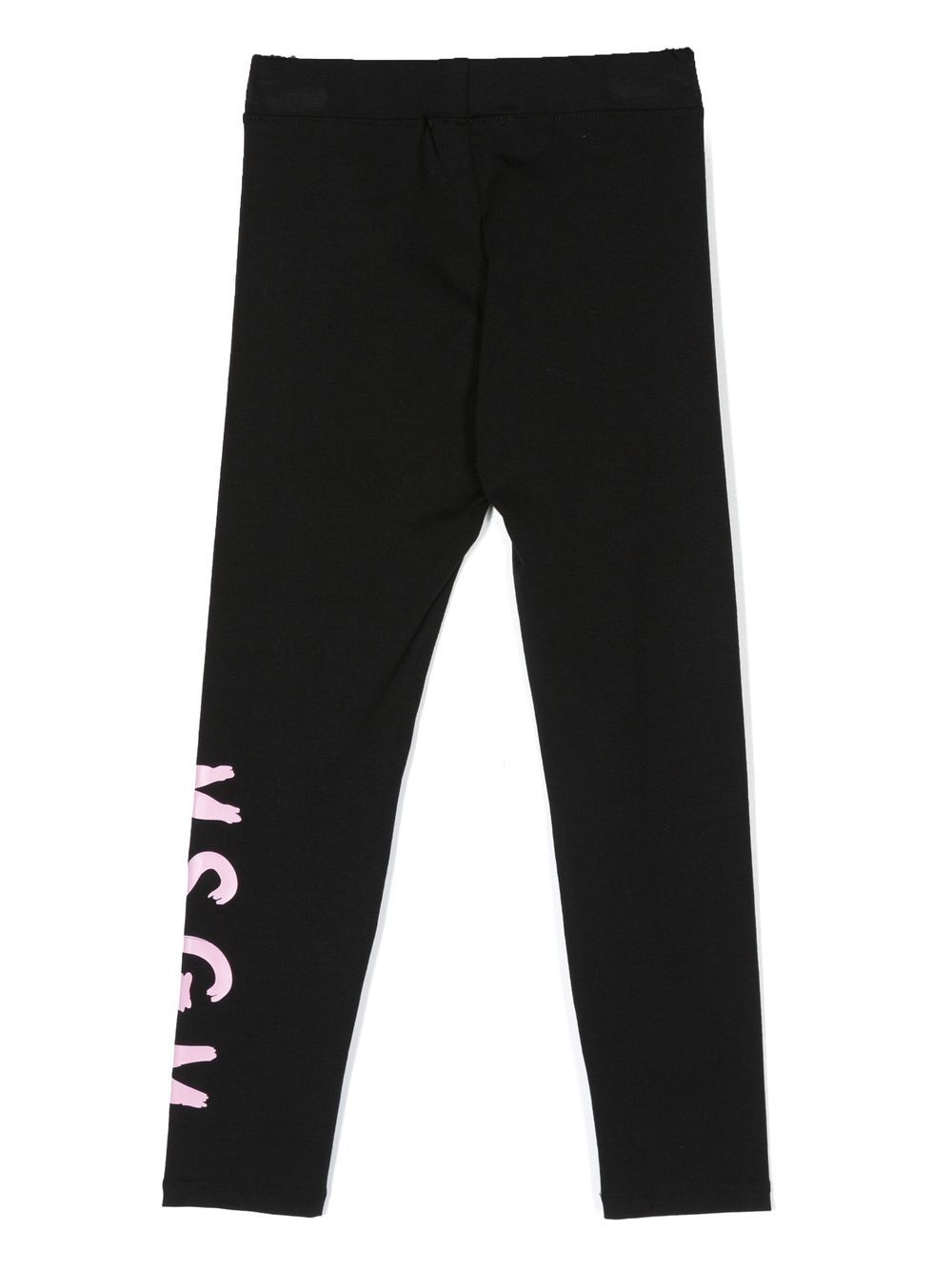 MSGM Kids Broek met logoprint - Zwart