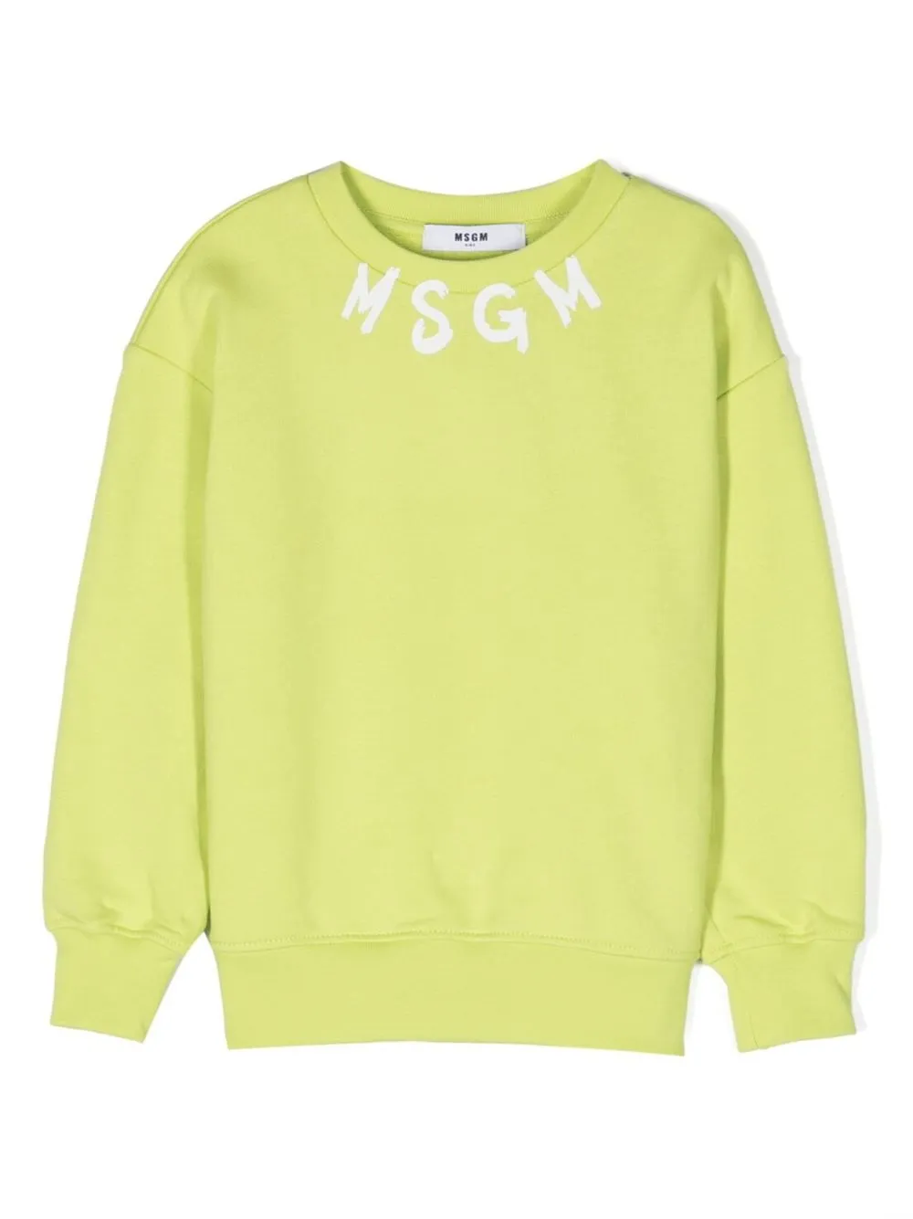 

MSGM Kids sudadera con logo estampado - Verde