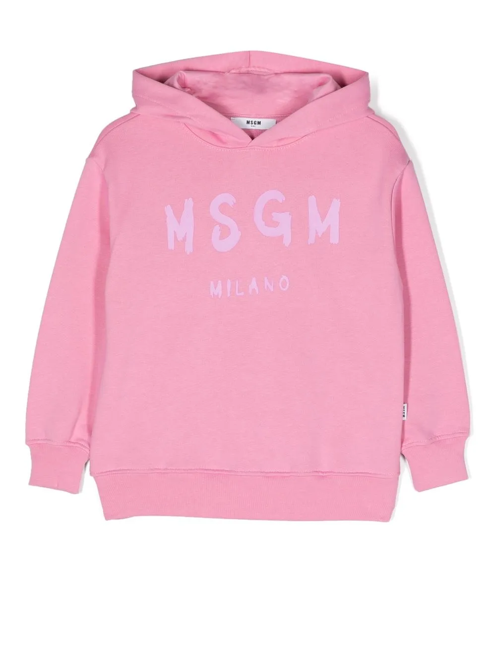 

MSGM Kids hoodie con logo estampado - Rosado