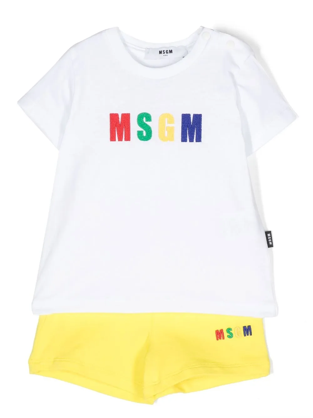 

MSGM Kids set de dos piezas con logo estampado - Blanco