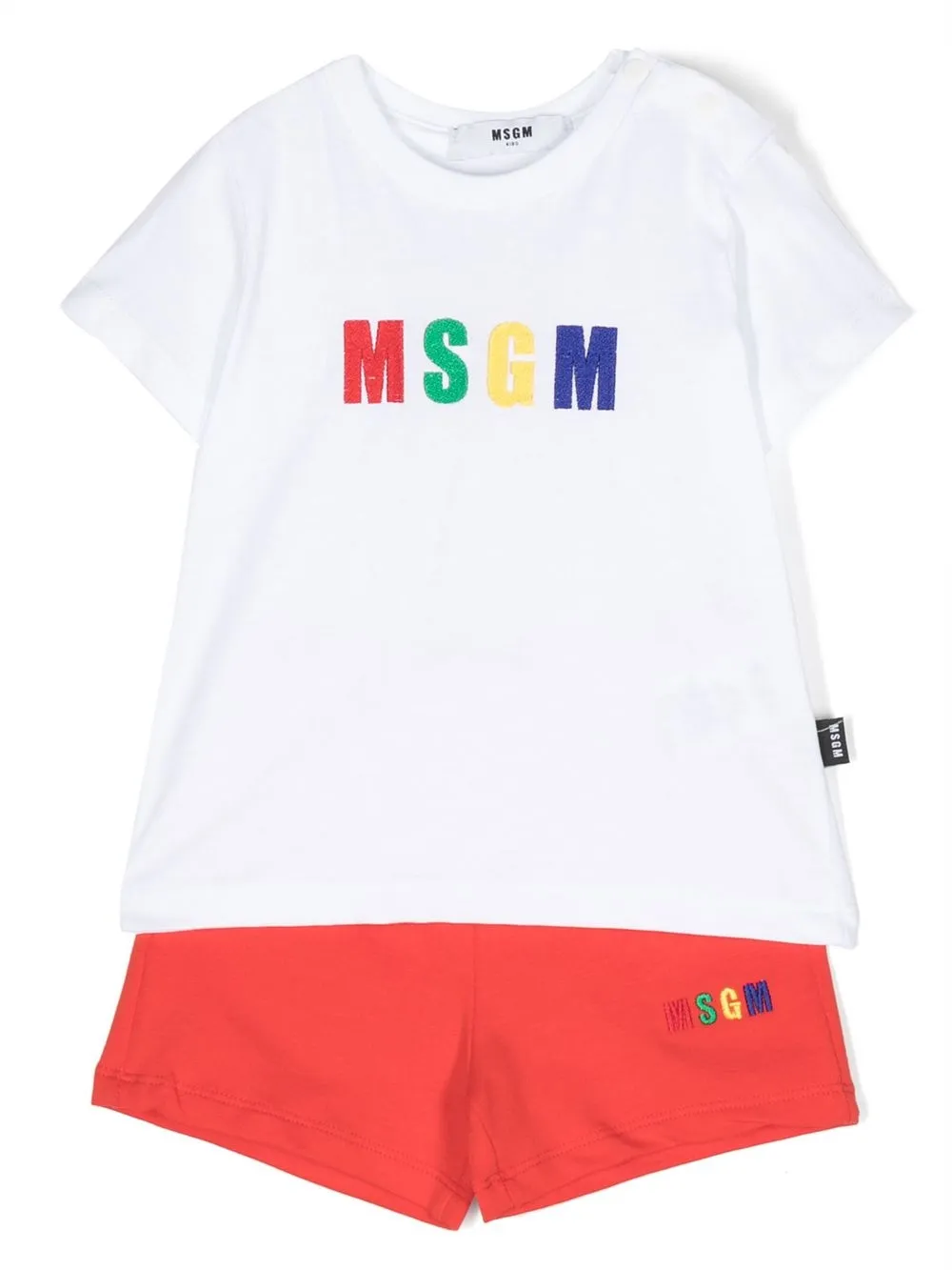 

MSGM Kids set de dos piezas con logo estampado - Blanco