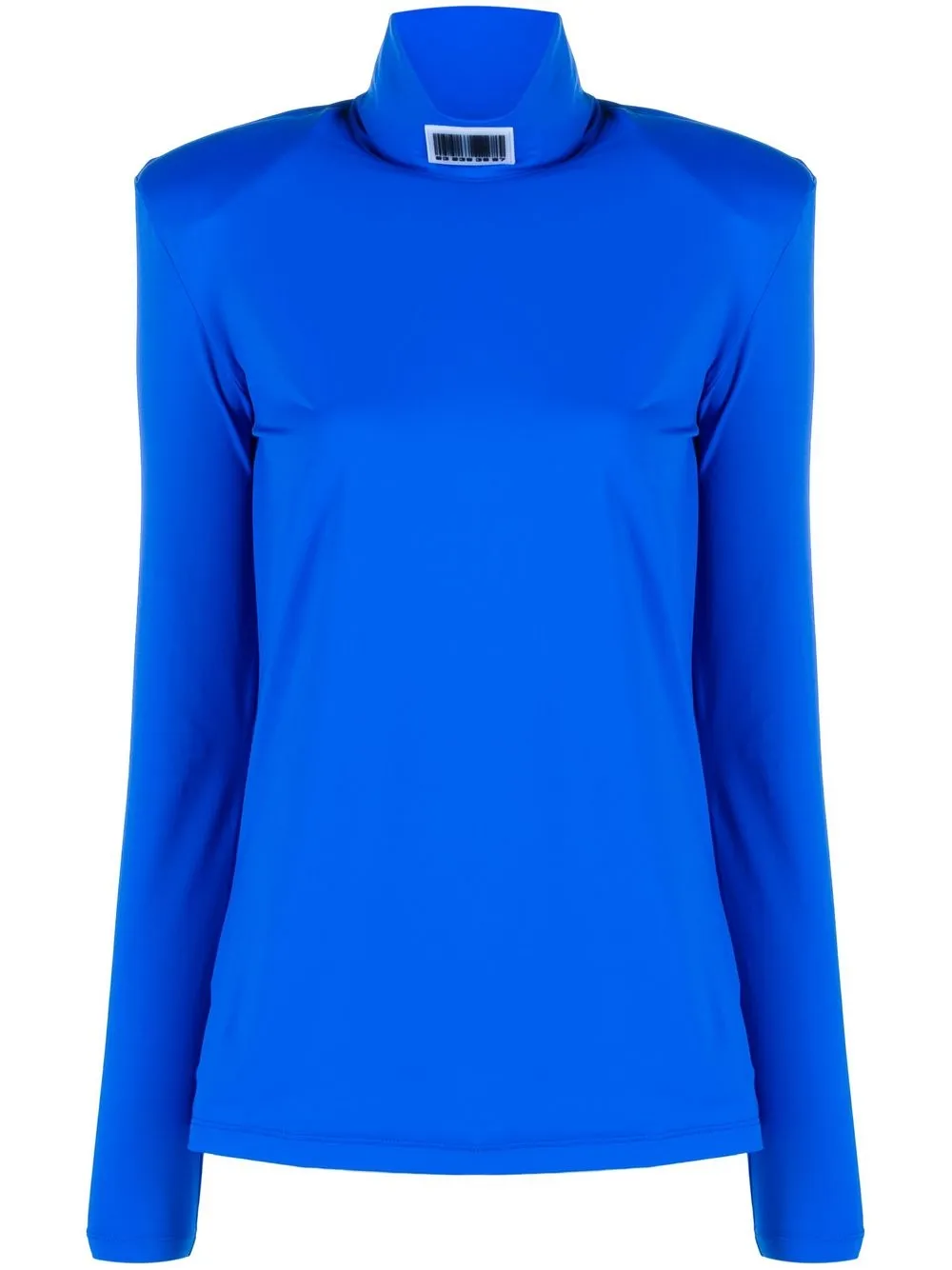 

VTMNTS shoulder-pad high neck T-shirt - Blue