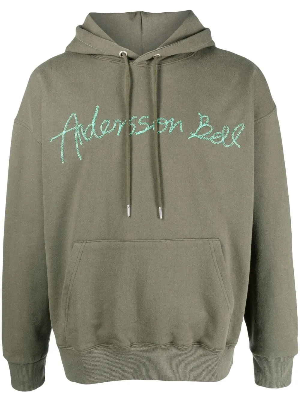 

Andersson Bell logo-embroidered drawstring hoodie - Green