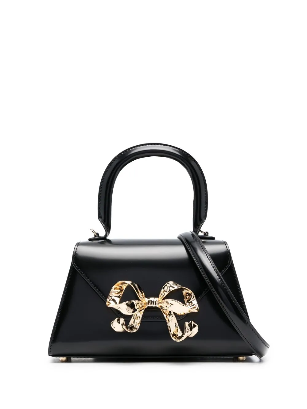 

Self-Portrait bow embellished shoulder bag - Black