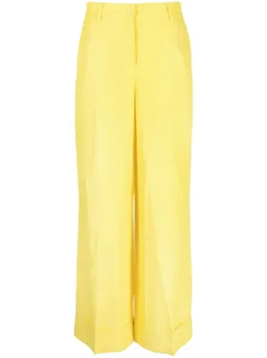 Bally シルク ワイドパンツ | イエロー | FARFETCH JP