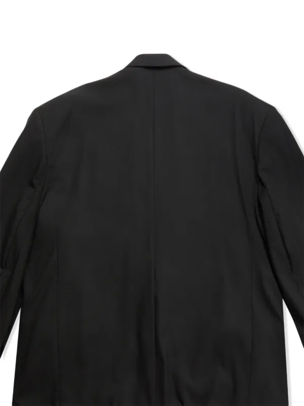 Balenciaga Oversize shoulder-pads Wool Blazer - Farfetch