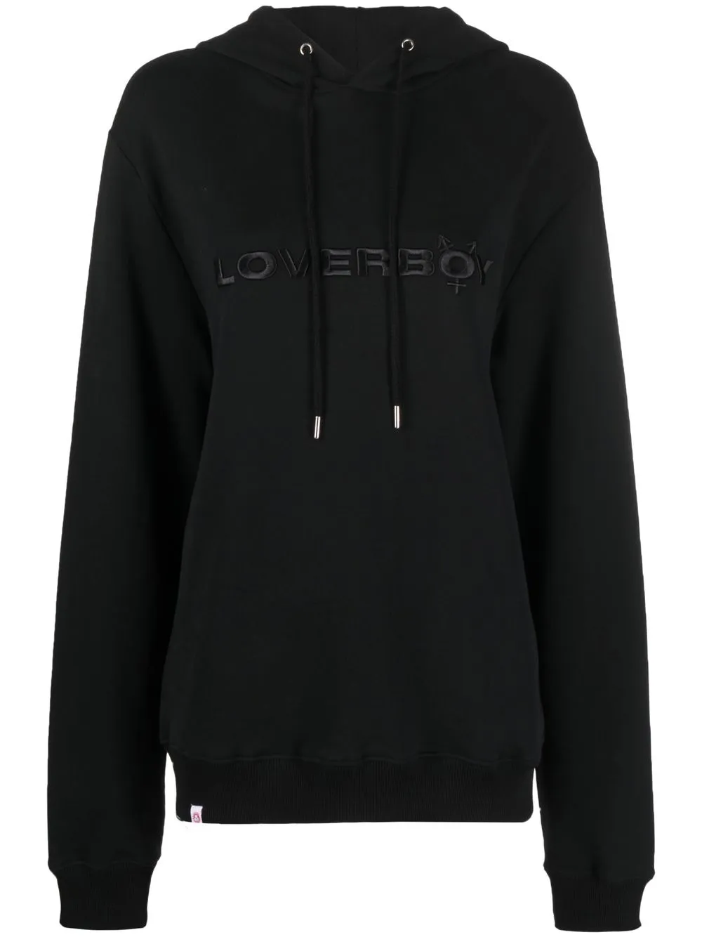 

Charles Jeffrey Loverboy logo-embroidered cotton hoodie - Black