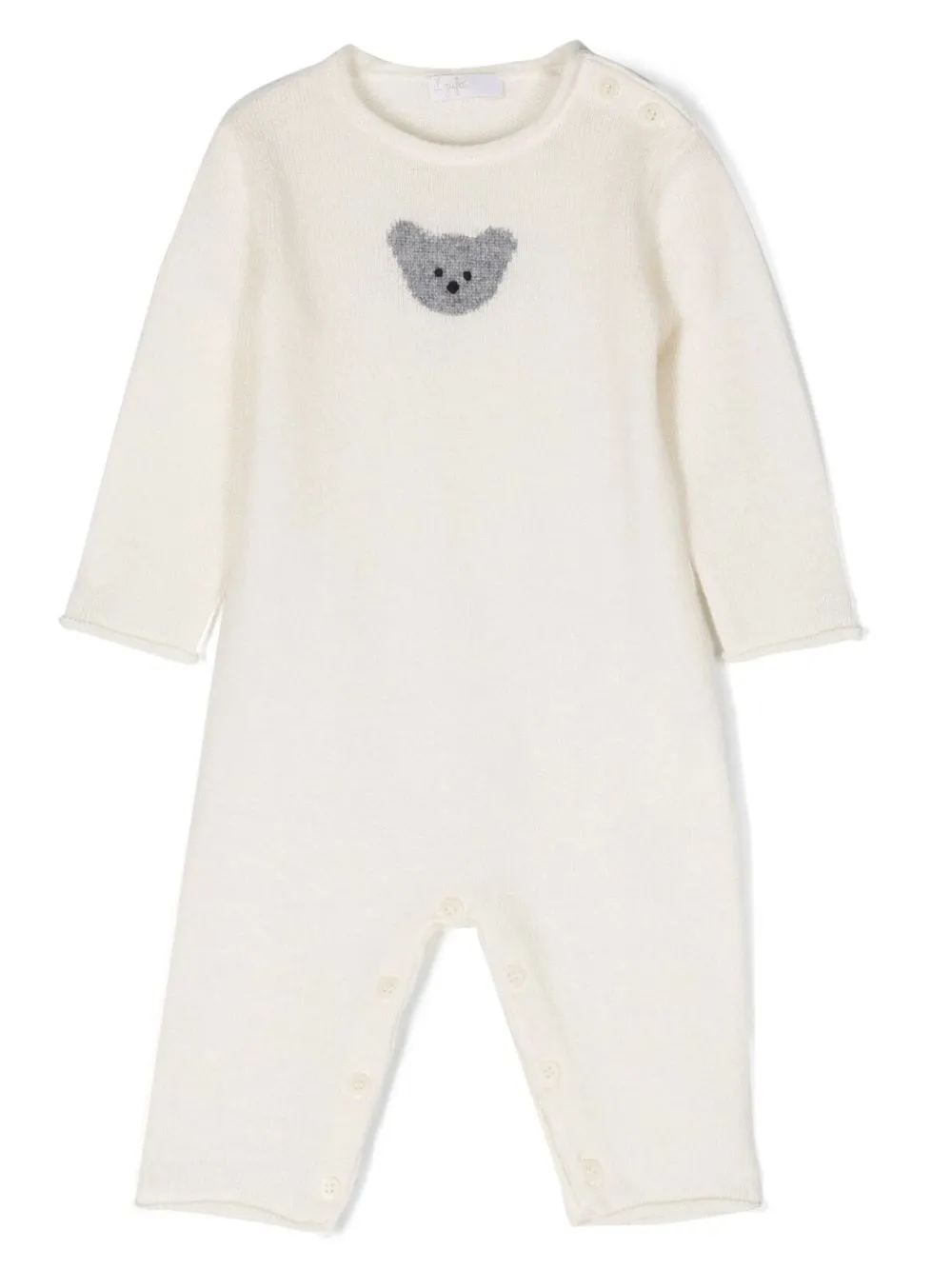 

Il Gufo teddy-motif cashmere romper - Neutrals