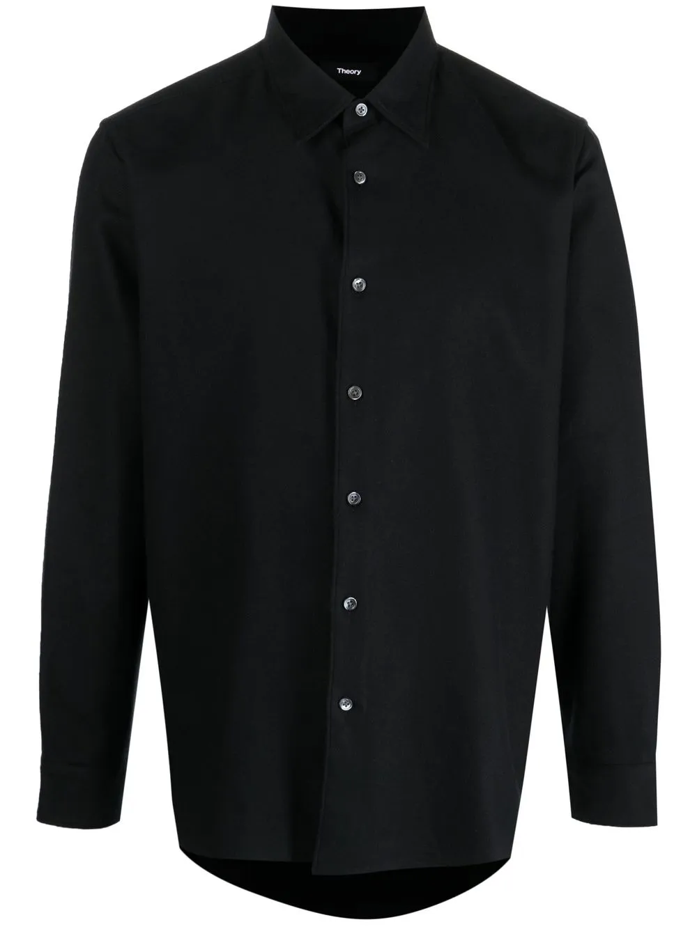 

Theory camisa manga larga con cuello de pico - Negro