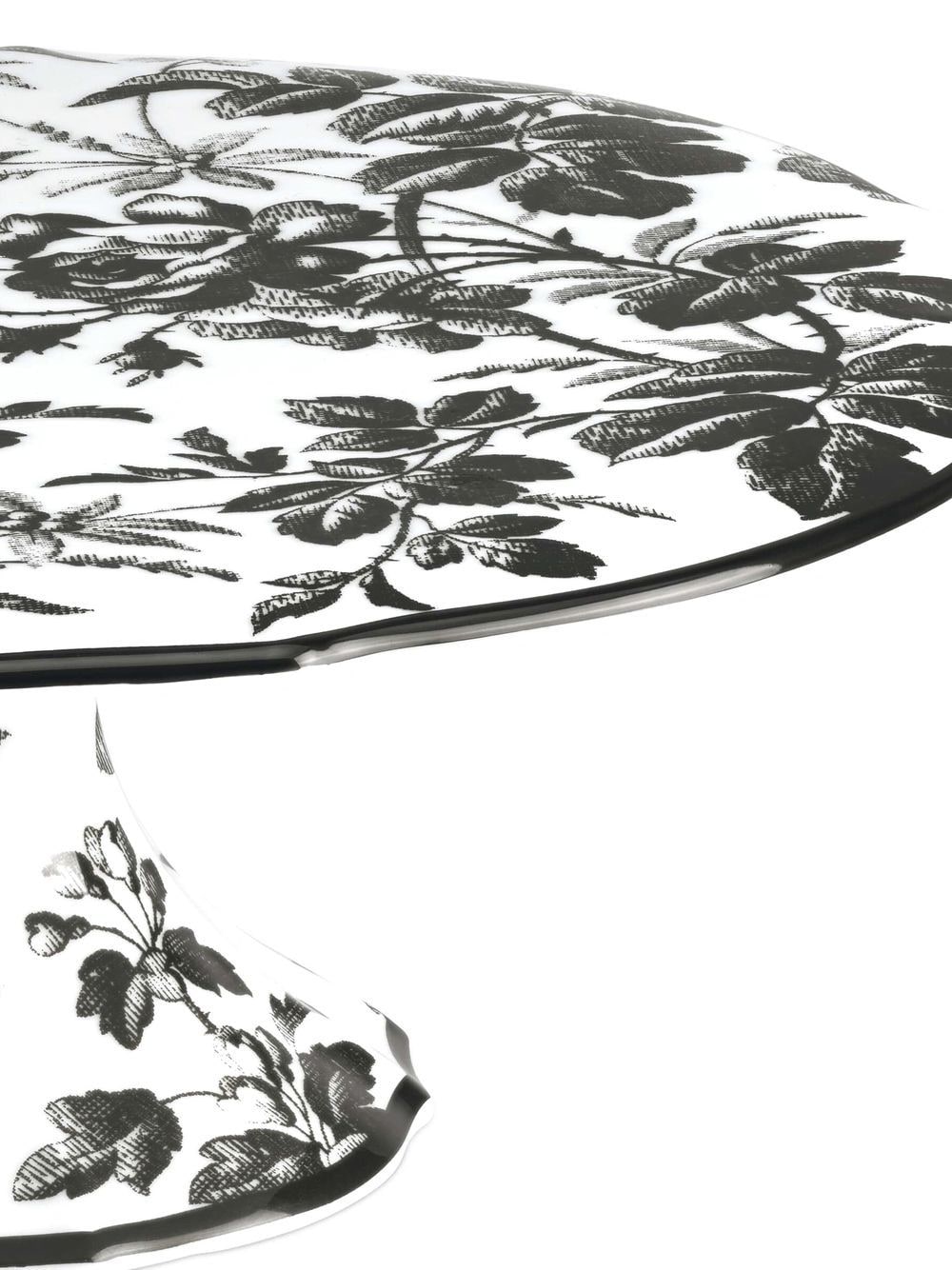 Shop Gucci Herbarium Floral-print Cake Stand (27.5cm) In Black