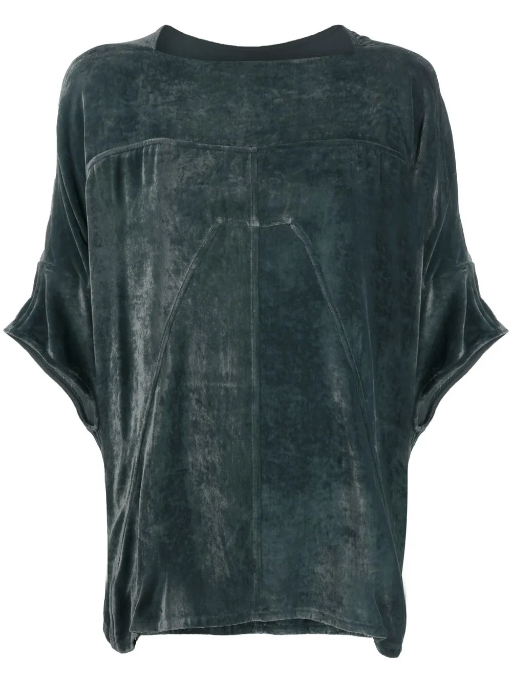 

Rick Owens velvet-effect short-sleeved top - Green