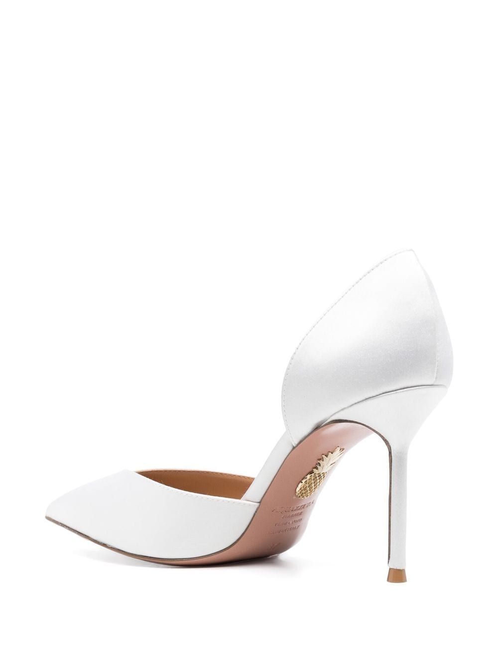 Shop Aquazzura Uptown Pumps Mit Spitzer Kappe 85mm In Weiss