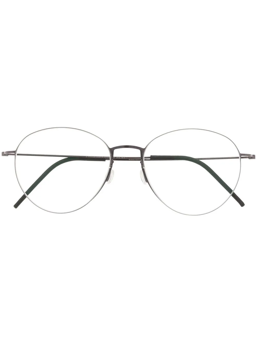 

Lindberg round-frame glasses - Black