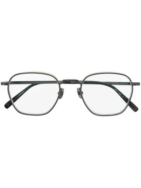 Matsuda logo-engraved square-frame glasses