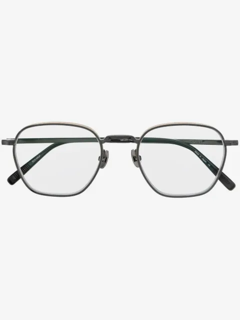 Matsuda logo-engraved square-frame glasses