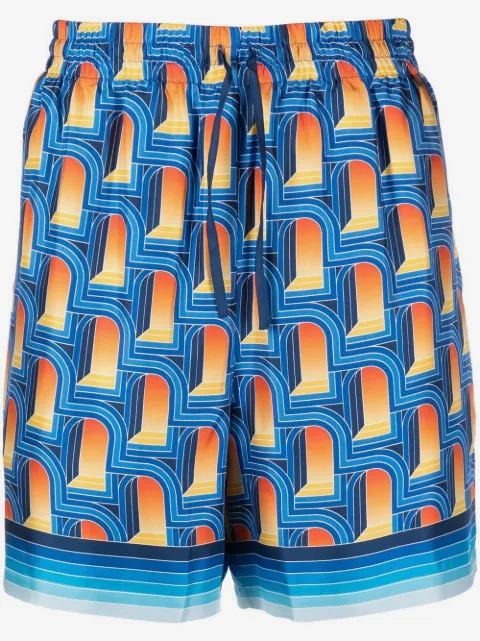 Casablanca L'Arche de Nuit silk shorts