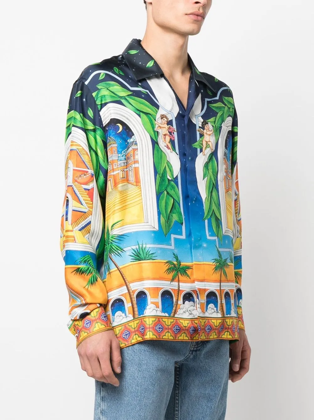 Casablanca graphic-print Silk Shirt - Farfetch