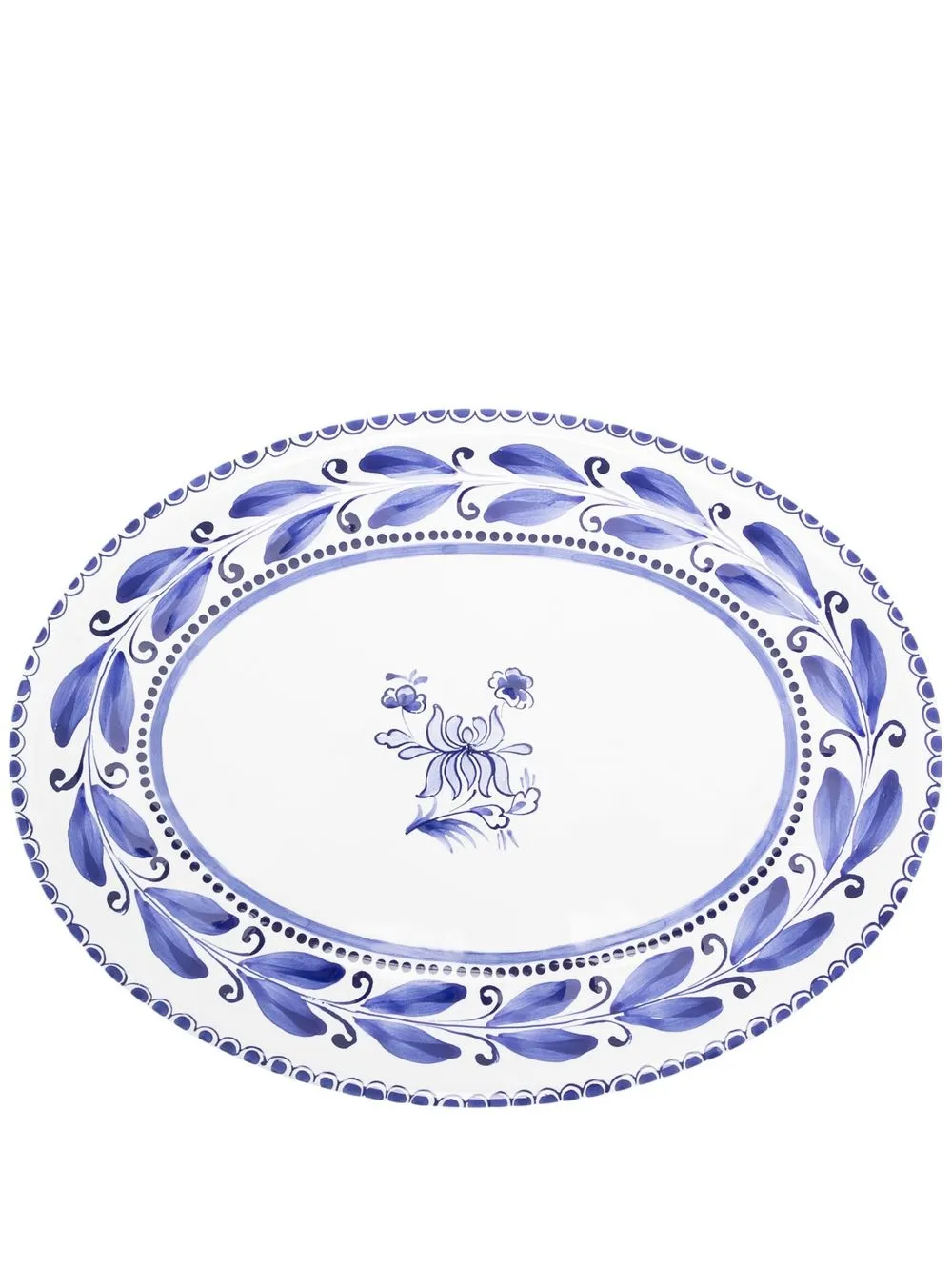 

GERGEI ERDEI Floral print oval dish - White